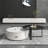 Modern light luxury round coffee table combo