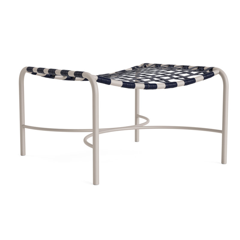 Kantan Outdoor Ottoman, Blue/Dove