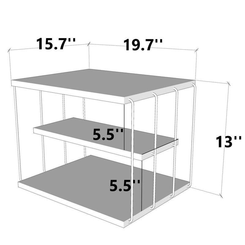 Huxham 19.7'' W Metal Nightstand, White