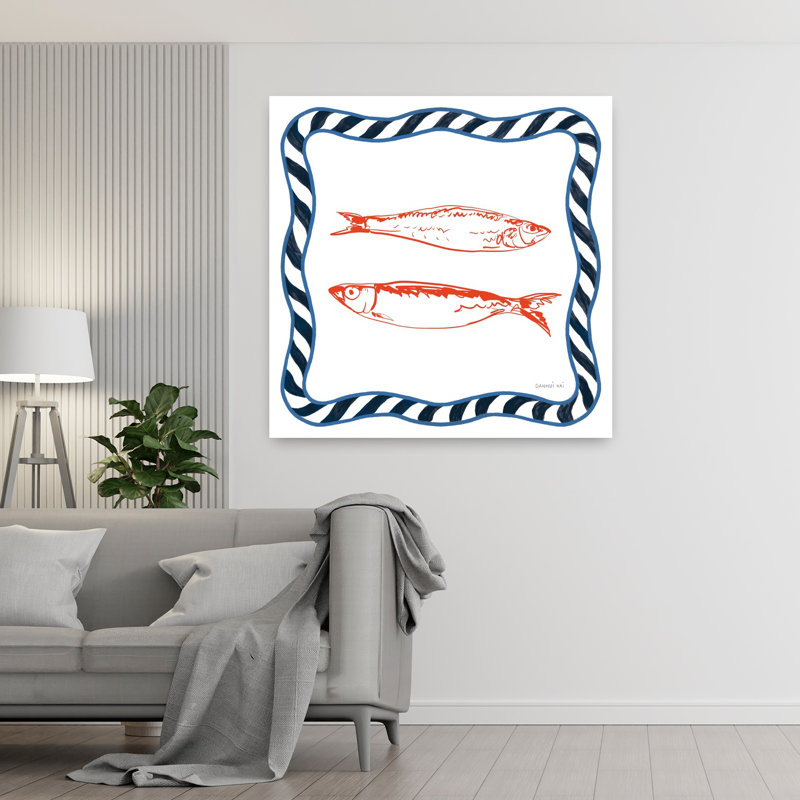 Art contemporain, art côtier de poisson, H 48 po x l 48 po