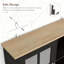 Armoire autoportante, armoire de rangement pour garde-manger avec portes en verre et tablettes réglables pour la salle à manger-671323100