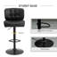 Ensemble de 2 tabourets de bar avec siège réglable, coussin épais rembourré et repose-pieds en métal pour bar personnel, brun-1036664481