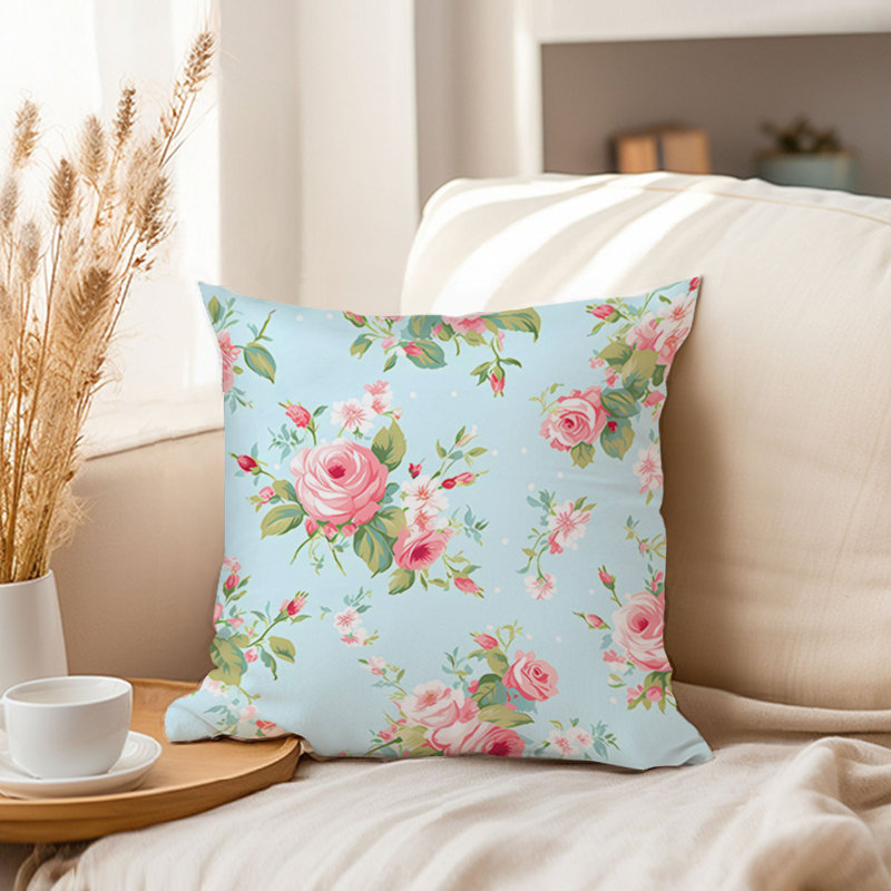 Floral Flowers Pattern XV Shabby Elegance, 18"H x 18"W