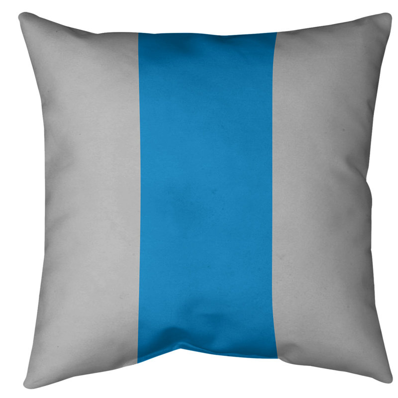 Housse de coussin , 20 po x 20 po, Argent / Bleu, Simili suède