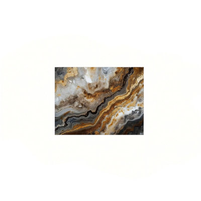 Impression sur toile Marble Essence or et gris, art mural de qualité supérieure pour le salon, 24 x 32 po