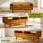 Harmony 47.2”W Coffee Table with Storage, Rectangular Wood Center Table for Living Room, Multiple Colors, Dual Solutions - 2 Smooth Drawers & Open Storage, Caramel Finish-1603077810