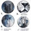 Art mural rond en métal gris et bleu Savannah-418087422