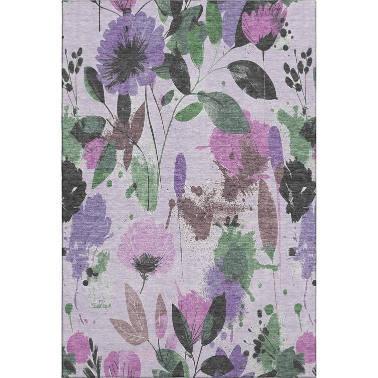 Premium Machine Washable Harjo AMF1549 Floral Rug