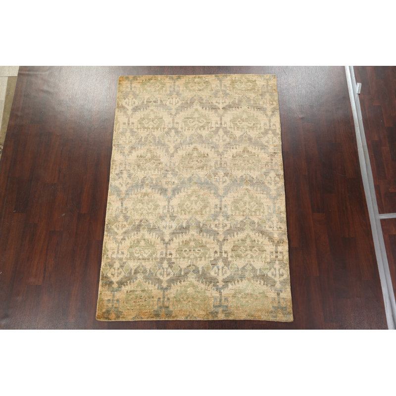 Tapis intérieur / extérieur à motif abstrait noué à la main 6 x 9