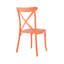 Chaise d'appoint empilable en résine à dossier croisé Guthbrand-1635590890