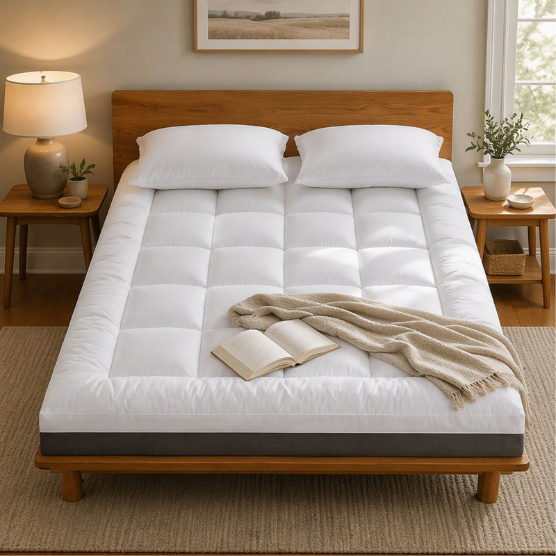 Surmatelas - blanc, Blanc, Grand lit