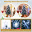 6 pi Arbre de Noël en fibre optique avec étoile colorée-1121357723