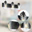 Luminaires de salle de bain noir mat, luminaires de salle de bain 3 lumières avec abat-jour en verre transparent, appliques murales pour couloir, maison de campagne, salon, cuisine