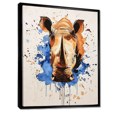 Strong Rhino Resilience - Rhinoceros Wall Art