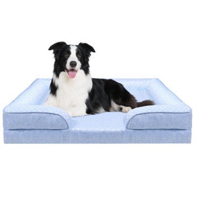 Canapé-lit Cooling Dog avec housse amovible lavable et base antidérapante - Canapé pour animaux d'été