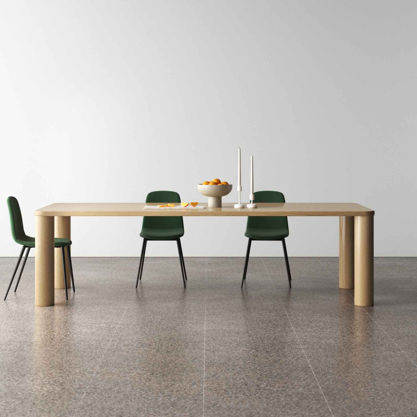 Demson 106" Dining Table, Natural Oak