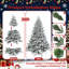 Arbre de décoration de Noël blanc hybride avec support, pré-éclairé, 6 tailles disponibles-2090947310-2090947312