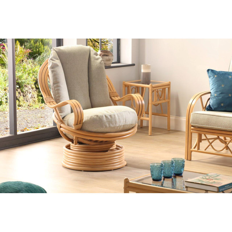 Wicker Rocking Chair, Green/Brown