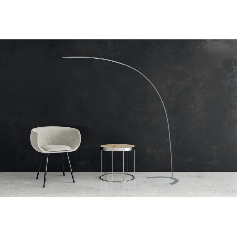 Bae 83'' LED Arched Floor Lamp, Titanium