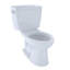 Eco Drake® Two-Piece Elongated 1.28 GPF Toilet With Wax Ring and Toilet Mounting Bolts (Seat Not Included)