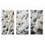 Monochromes Op Art vagues noires et blanches - spirales abstraites en métal, ensemble de 3-989808399