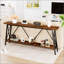 Table de canapé polyvalente et durable avec rangement supplémentaire et pieds réglables, table d'entrée avec tablettes de rangement à 2 niveaux-2073804210