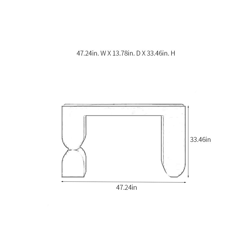 Console Minimalist Creative, H 33,46 po x l 47,24 po x P 13,78 po