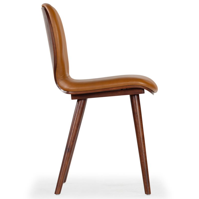 Brown Vanya Dining Chair, Brown Leather