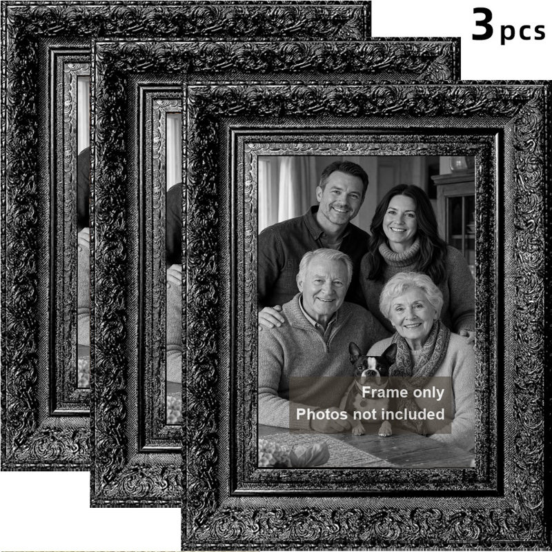 Cadre photo noir de style rétro 1pc pour photos et décorations 8 "x 10", Black, 1, 8" W x 10" H