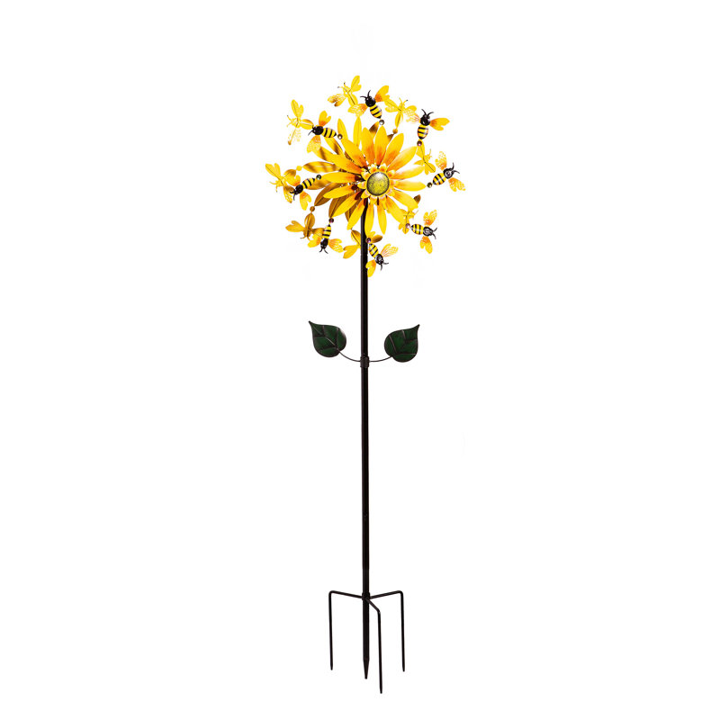 Girouette tournesol et abeilles, 75 po