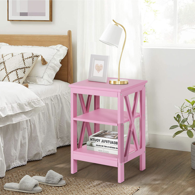 Victoria 15.7'' W Nightstand, Set of 2, Pink