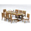 9 Pcs Grade-A Teak Wood Dining Set: 94" Mas Oval Trestle Leg Table And 8 Giva Armless Chairs #11GV2300-1274157407