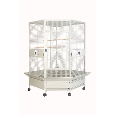 42x42 Platinum Corner Flat Top Cage by A&E