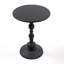 Table d'appoint ronde vintage en métal pour petits espaces
