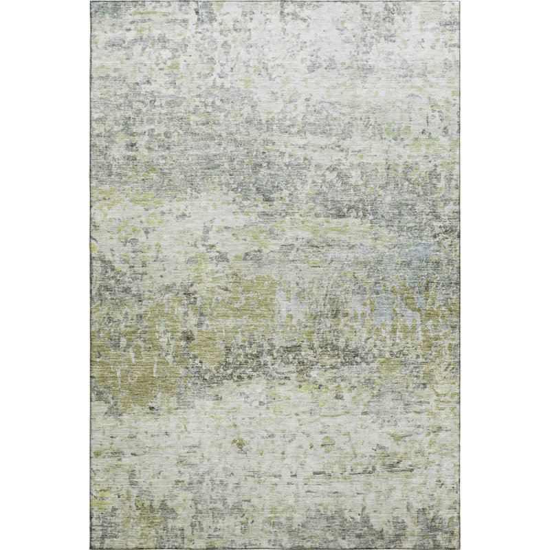 Tapis moderne lavable à la machine Premium Premium AMD1129, Rectangle 10 pi x 14 pi