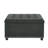 30" Square Tufted Storage Ottoman With Nailhead Trim, Upholstered Cocktail Ottoman With Hidden Storage - Dark Gray-1344299146