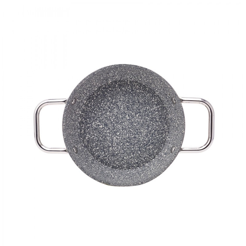 Karaca Vierno Biogranite Shallow Stock Pot, 20cm, Grey