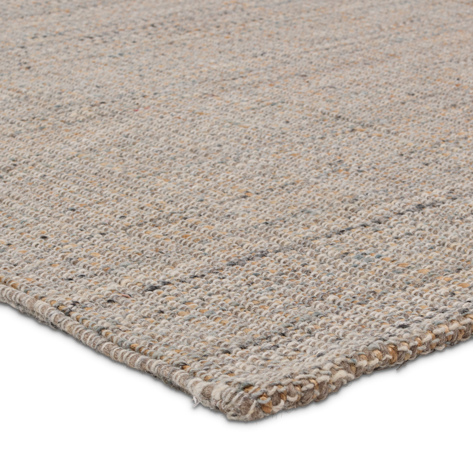 Alaura Gray Hand-Loomed Wool Jute Rug, Rectangle 5' x 8'