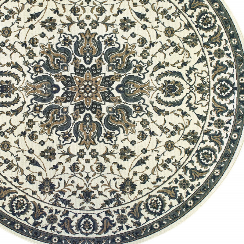 Tapis d'intérieur / extérieur Anastasaos, Rond 7 pi 10 po