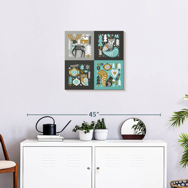 Animaux de Noël scandinaves Lelend, H 10 po x l 10 po