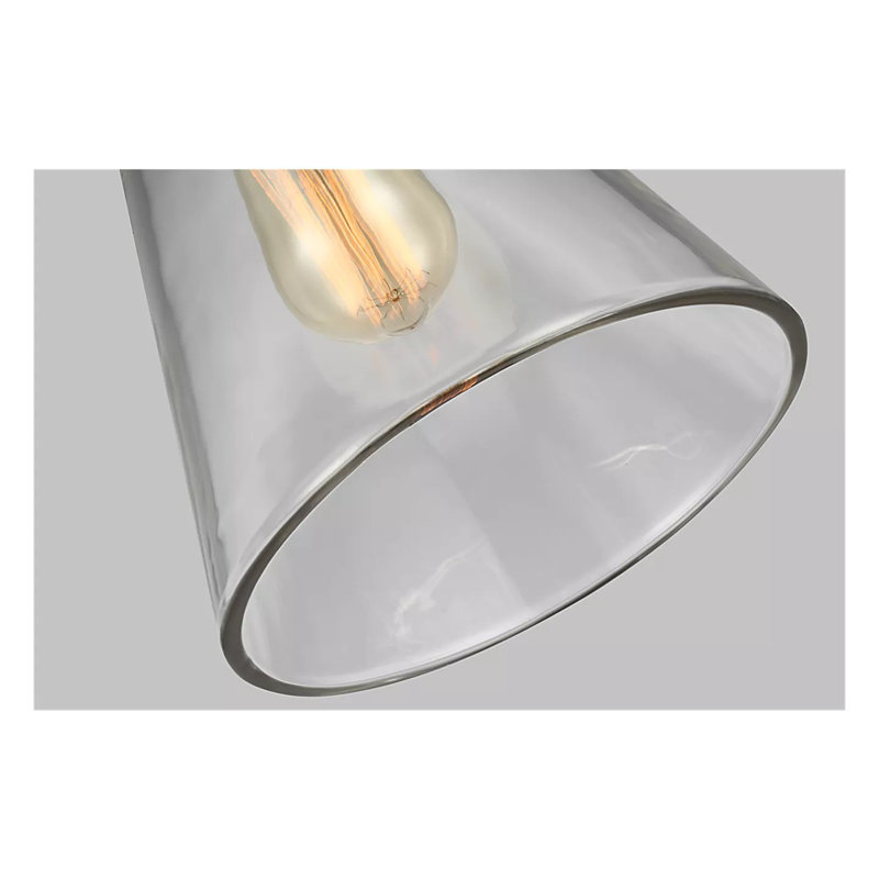 Topanga 1 - Light Single Pendant, Polished Nickel, 10.75" H x 9" W x 9" D