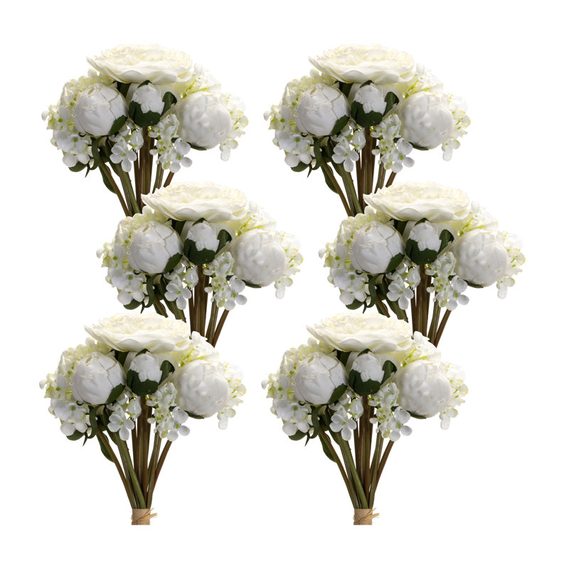 Arrangement floral pivoine hydrangée, Blanc