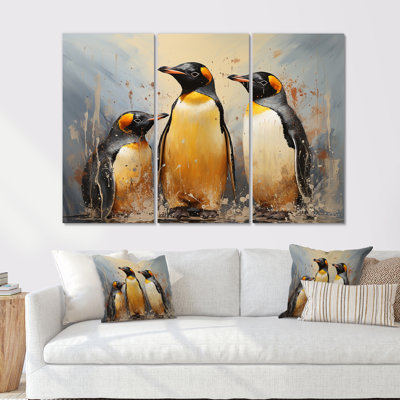 Playful Snow Wonders Penguins - Penguin Wall Art Print Set