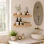 2 Piece MDF Floating Shelf-137149333