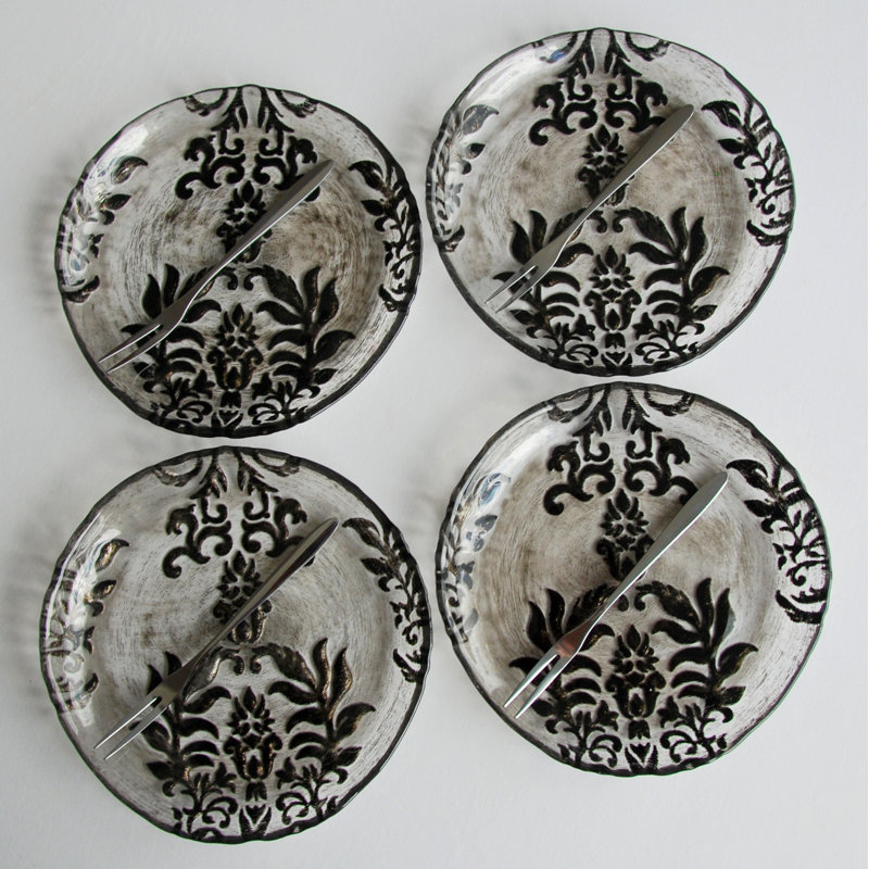 Ensemble de assiettes hors-d’œuvres 6,5" Armas, Velours noir