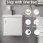 Meuble-lavabo de 20 po avec lavabo, petit meuble-lavabo mural avec porte flottante moderne, drain escamotable, siphon inclus (sans robinet)-322097397