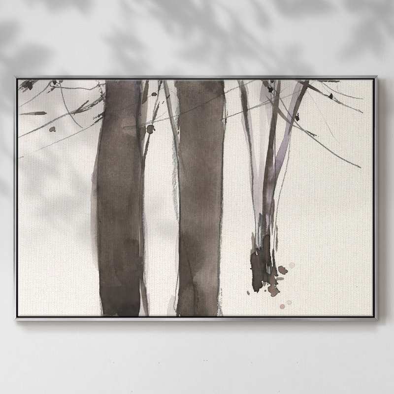 Under the Winter Tree II, reproduction d'art sur toile, H 27 po x l 41 po x P 2 po, Argent
