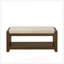 Banc d'appoint avec étagère à chaussures inférieure, siège rembourré pour le salon, banc de bout de lit compact moderne avec rangement et coussin amovible-129894997