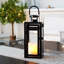 Metal Candle Lantern 12'' High Decorative Outdoor Lantern-1967317082