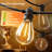 50FT LED Outdoor String Lights Timer Control with Bulbs, Black
